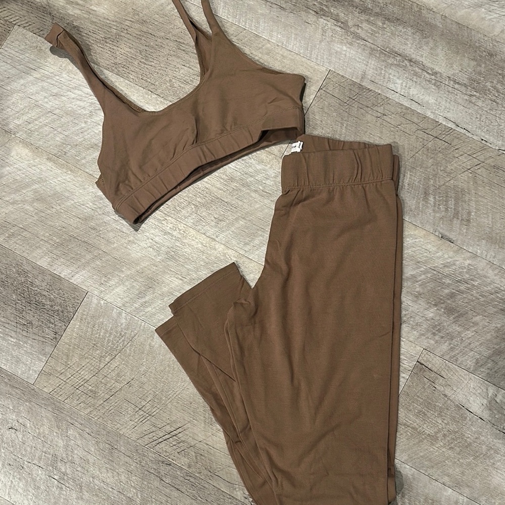 Brown Two-Piece Lounge Set